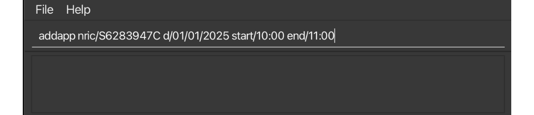 Add Appointment command example