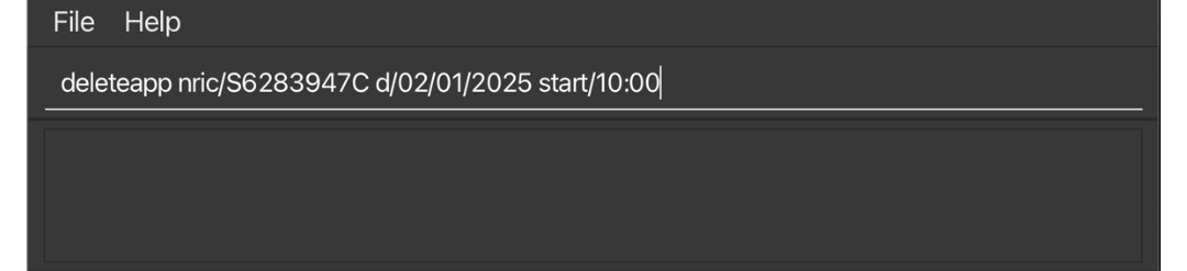 Delete Appointment example