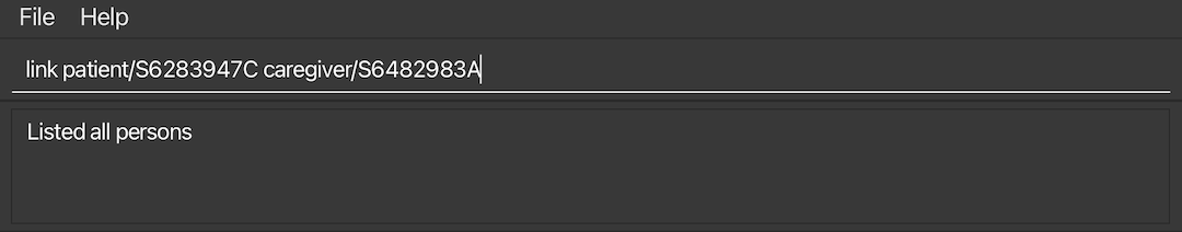 Link command example